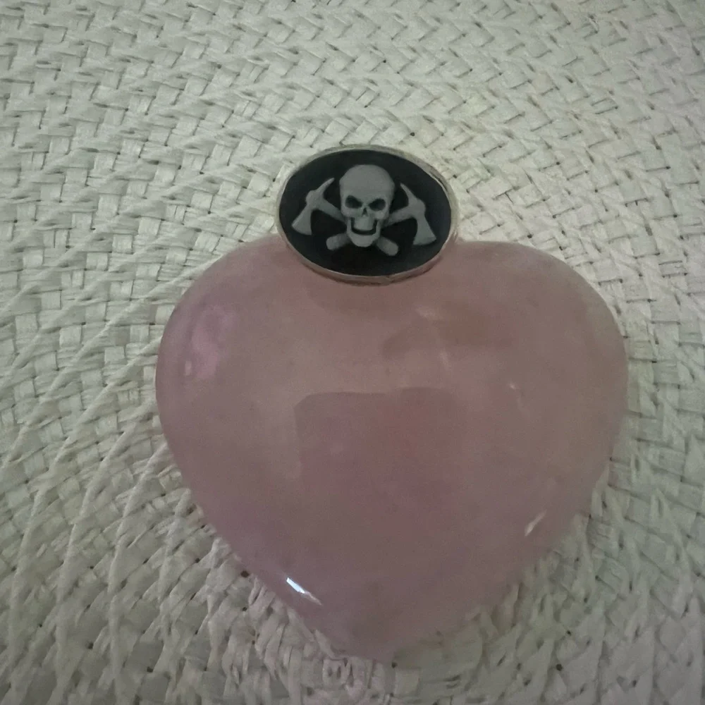 Solid .925 Sterling Pirate Black Skull and Crossbones Ring - Picture 4 of 7